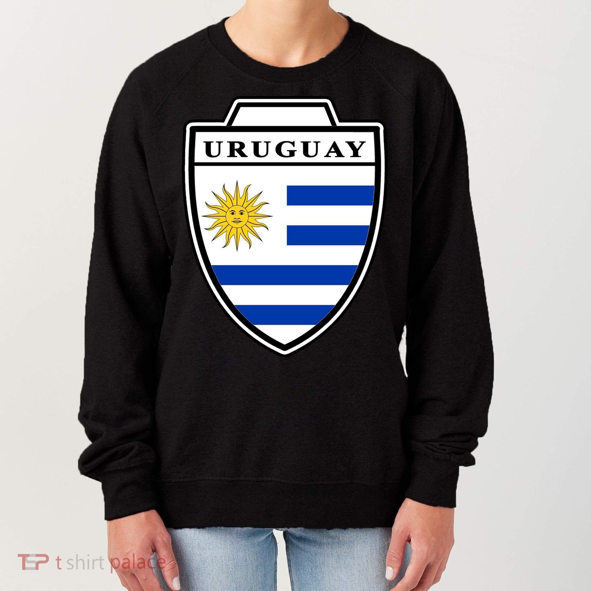 Uruguay Country Soccer Crest Women's Sweatshirt
