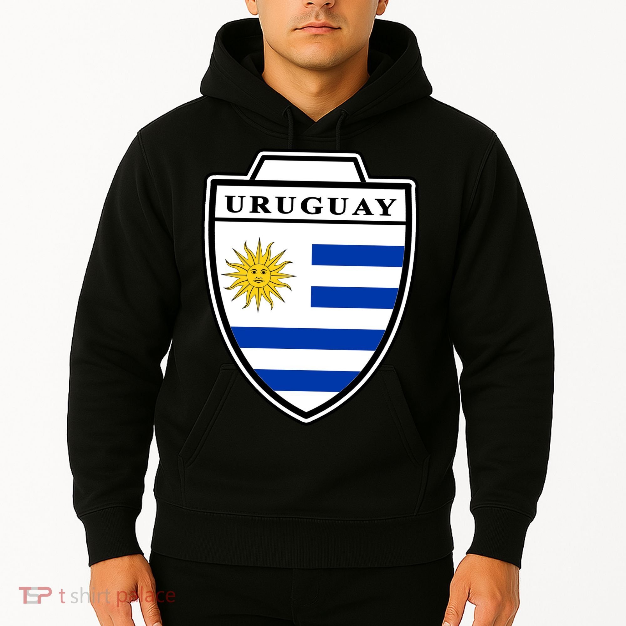 Uruguay Country Soccer Crest Hoodie