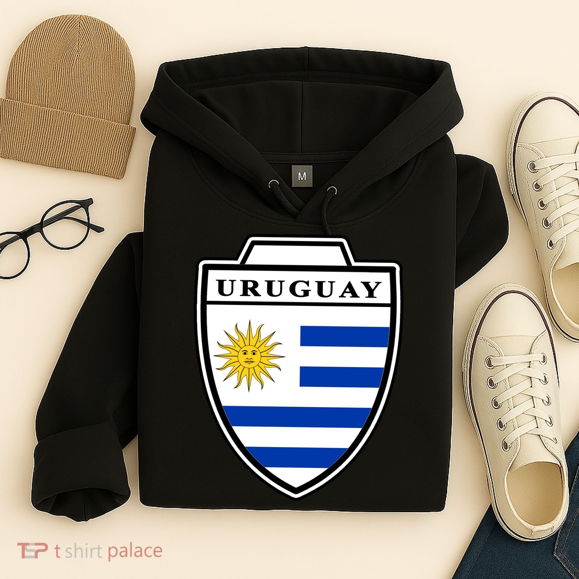 Uruguay Country Soccer Crest Hoodie