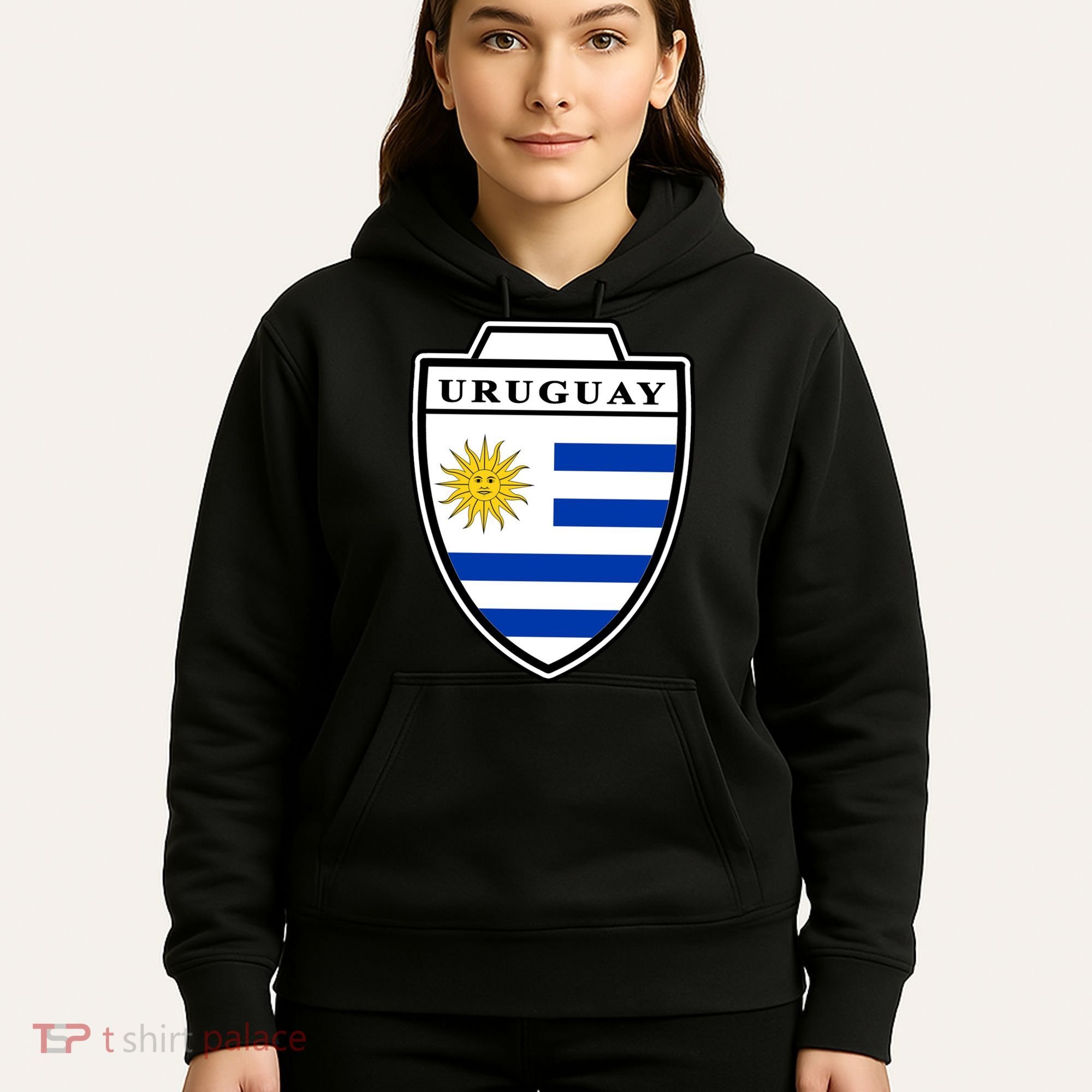 Uruguay Country Soccer Crest Hoodie
