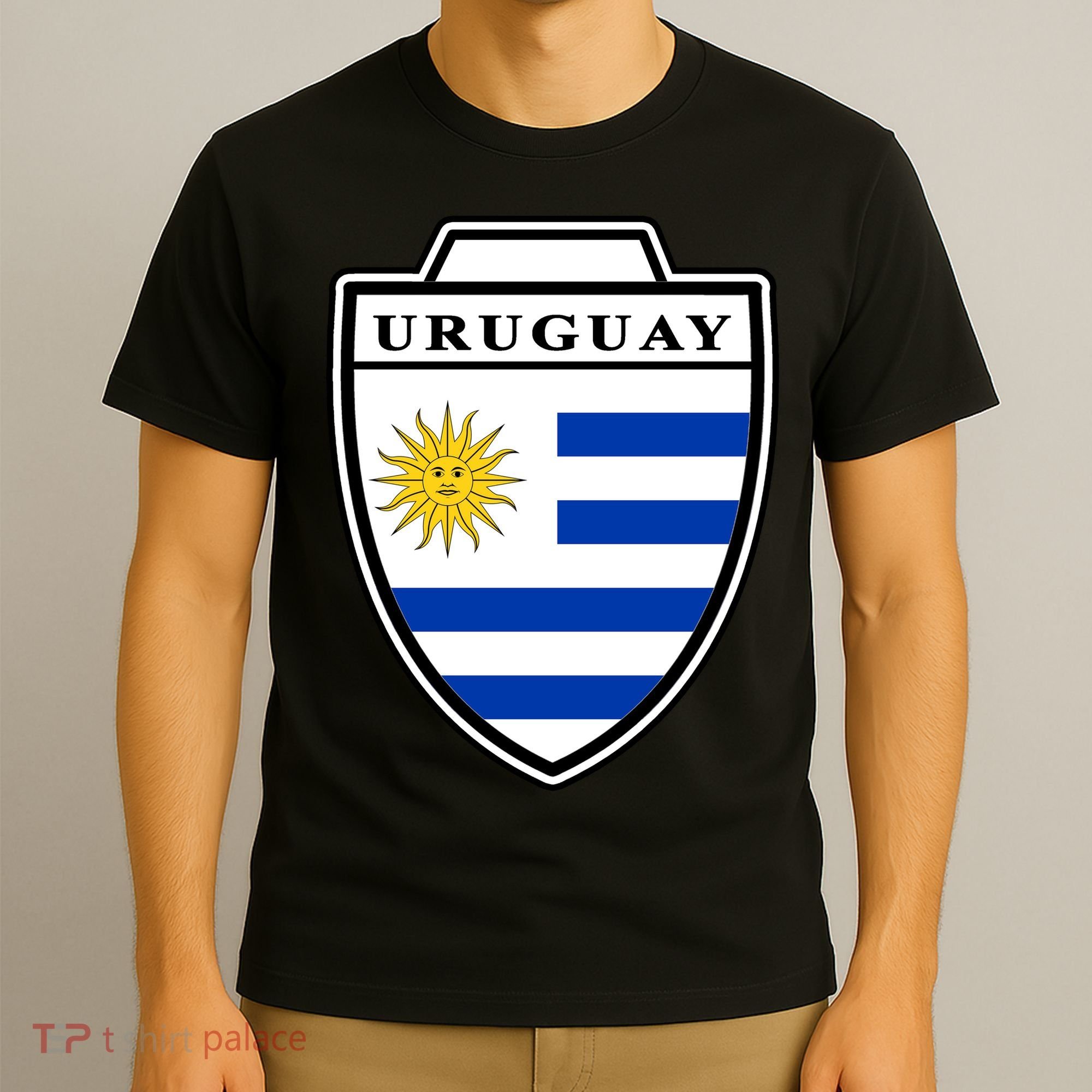 Uruguay Country Soccer Crest T-Shirt