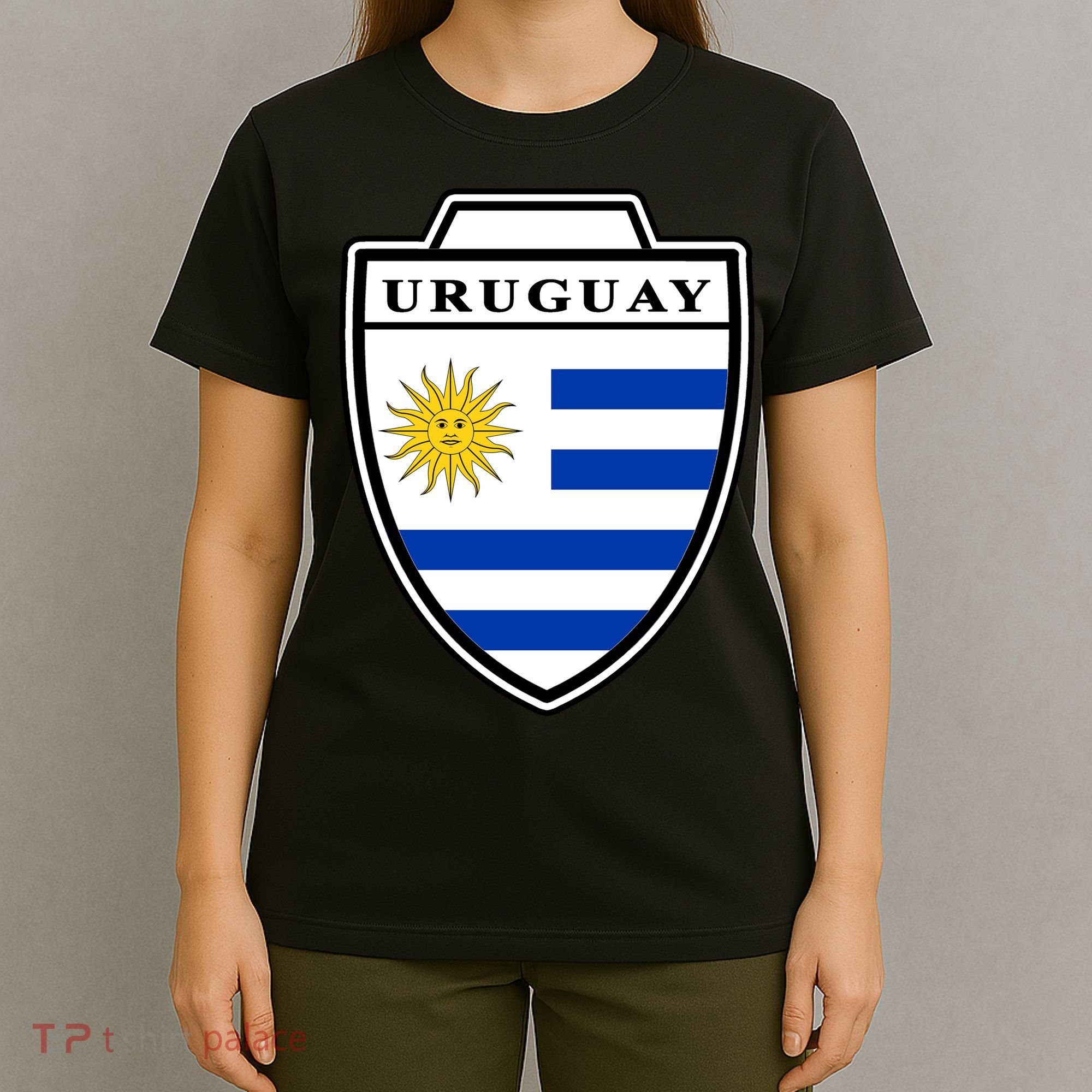 Uruguay Country Soccer Crest T-Shirt