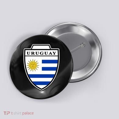 Uruguay Country Soccer Crest Button