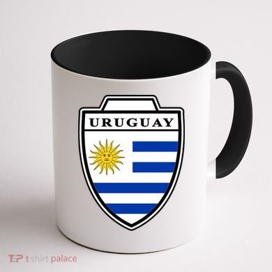 Uruguay Country Soccer Crest Coffee Mug back