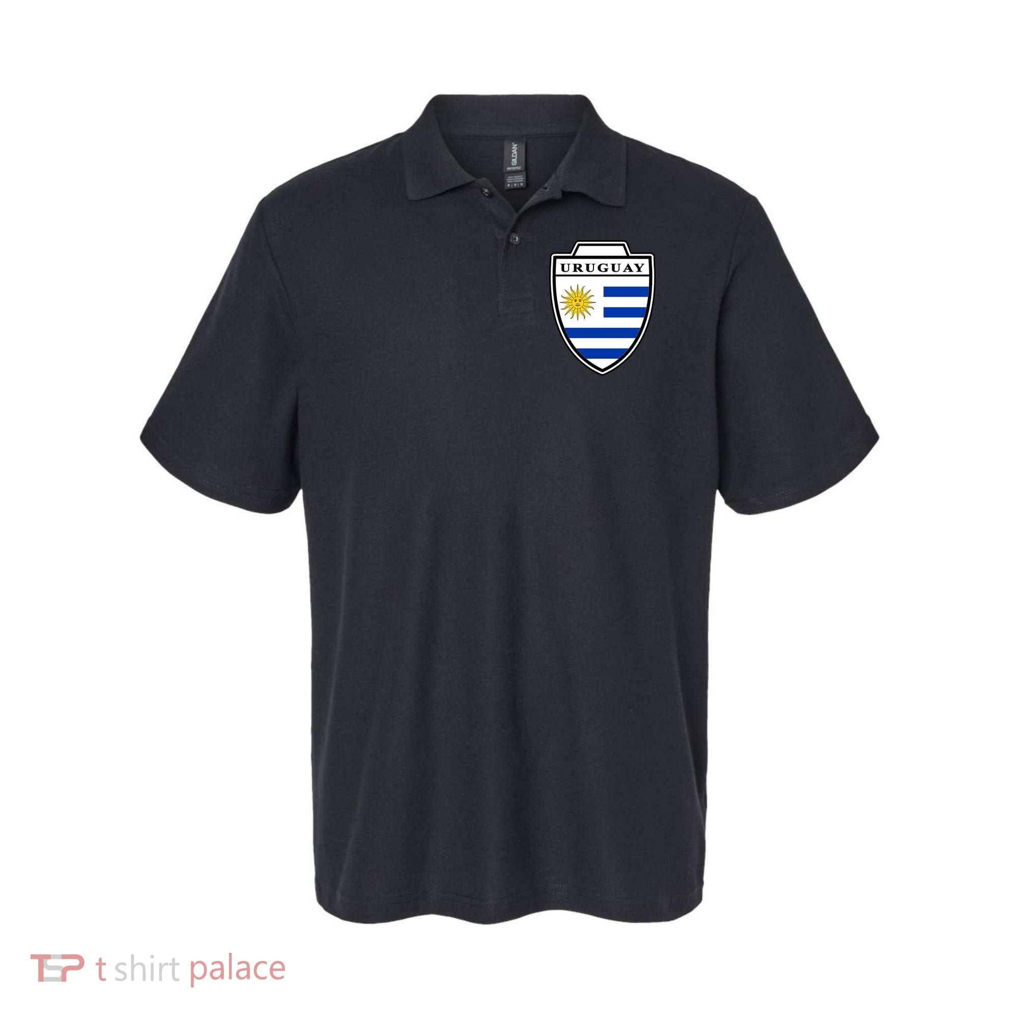 Uruguay Country Soccer Crest Polo
