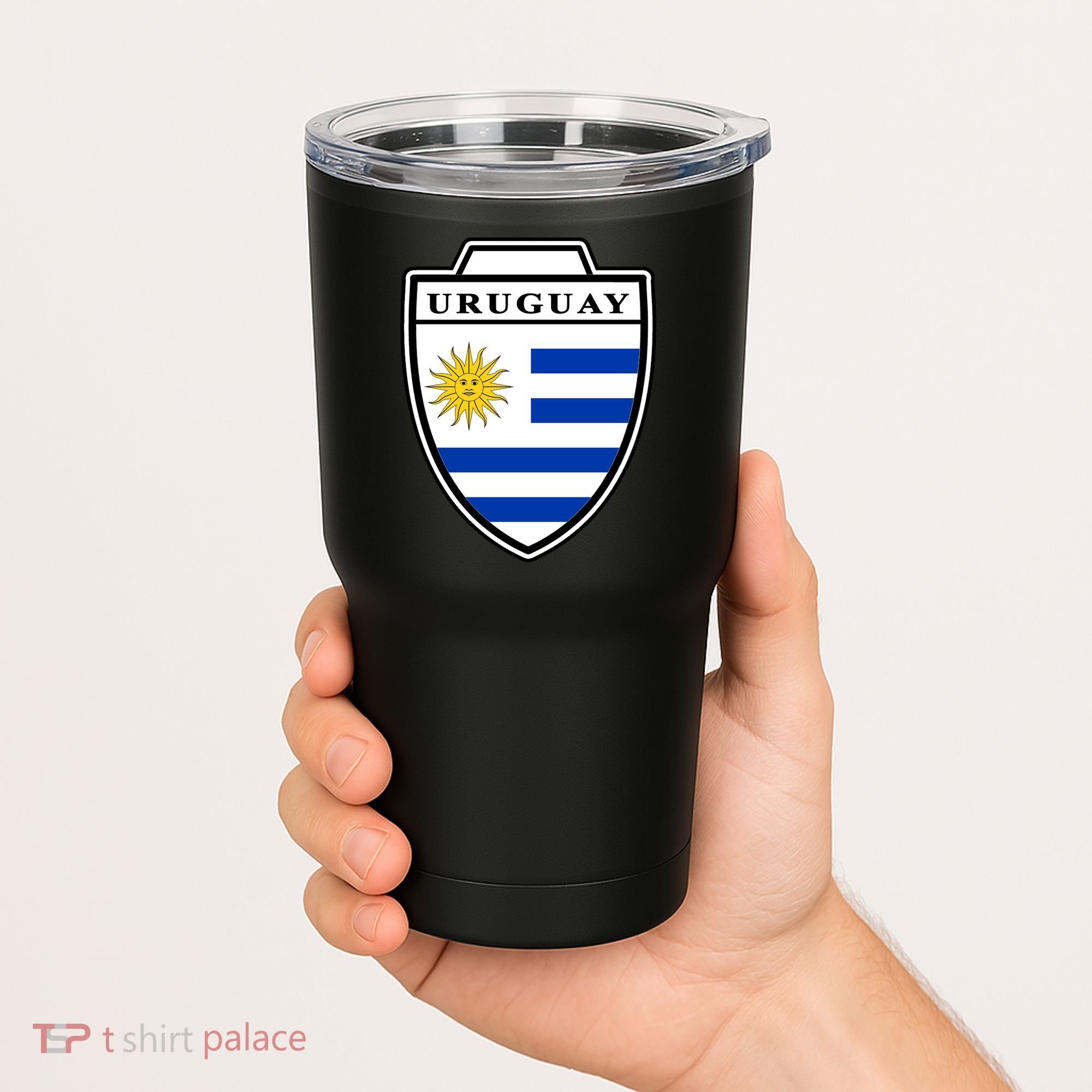 Uruguay Country Soccer Crest Tumbler