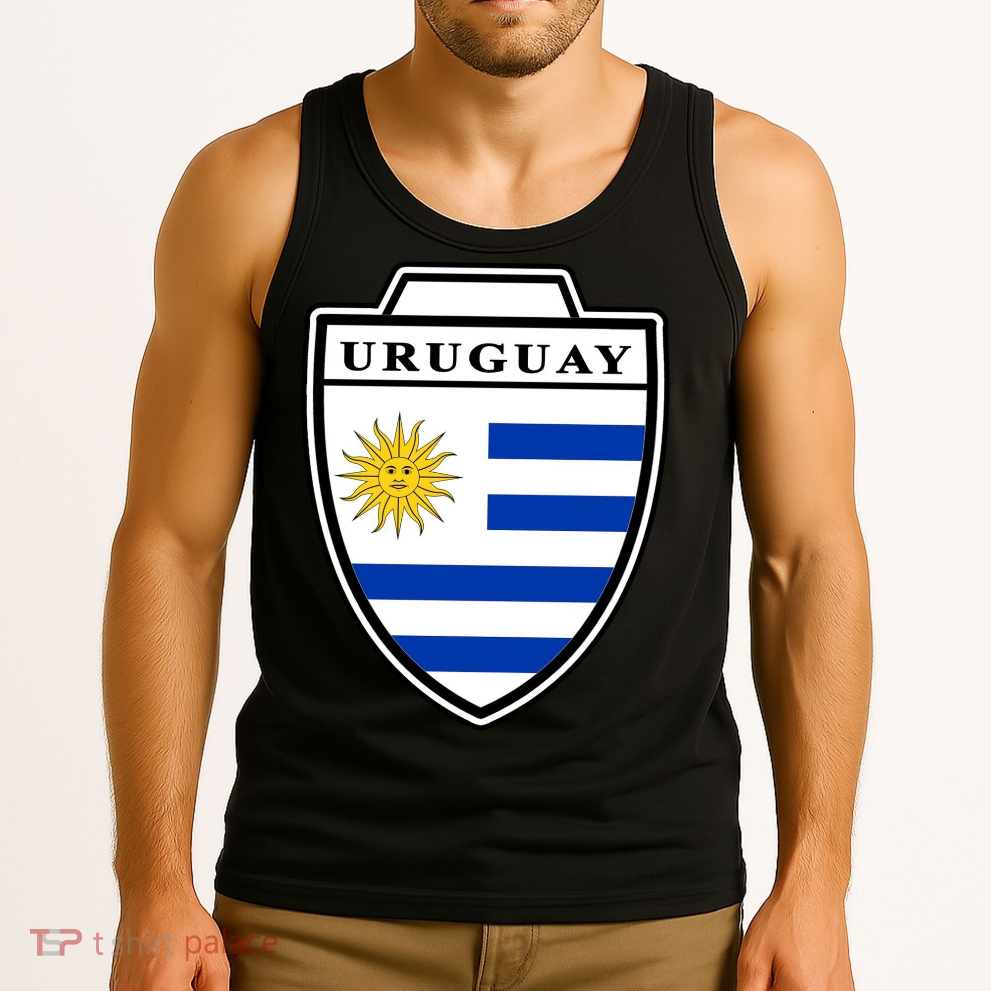 Uruguay Country Soccer Crest Tank Top