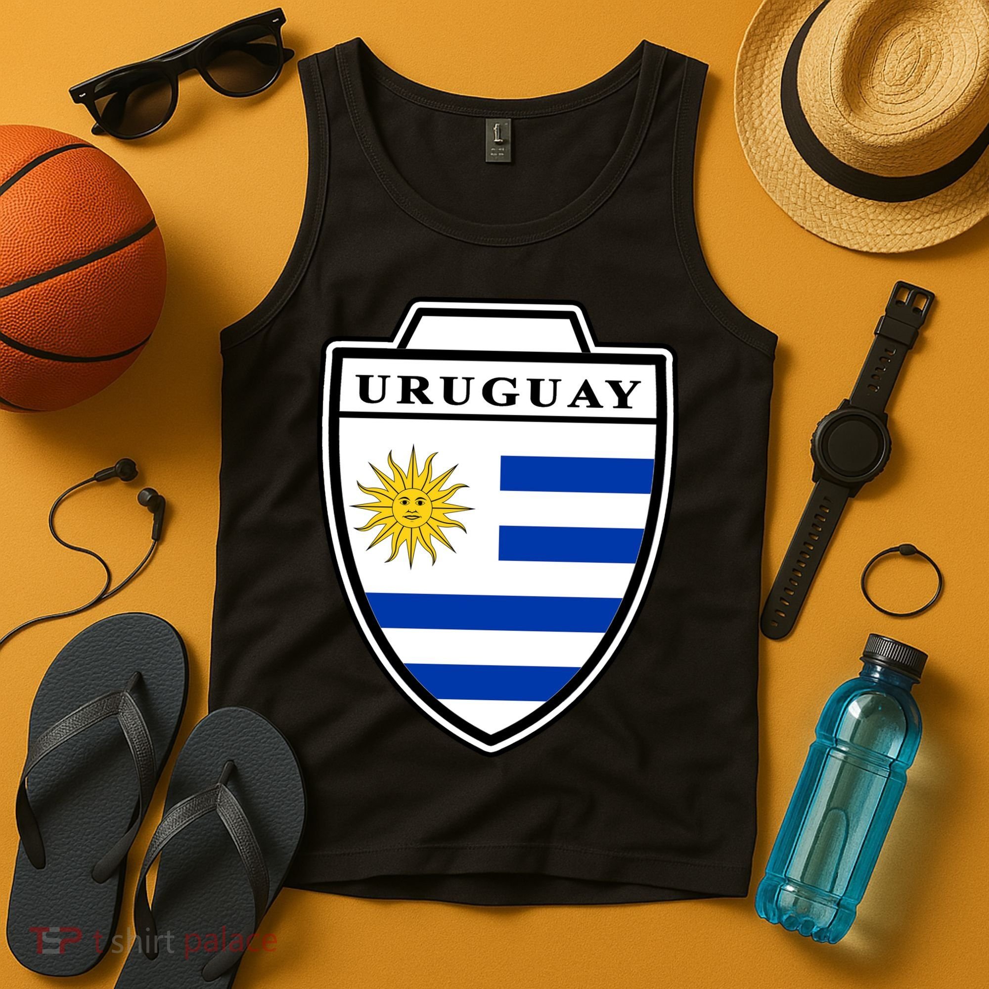 Uruguay Country Soccer Crest Tank Top