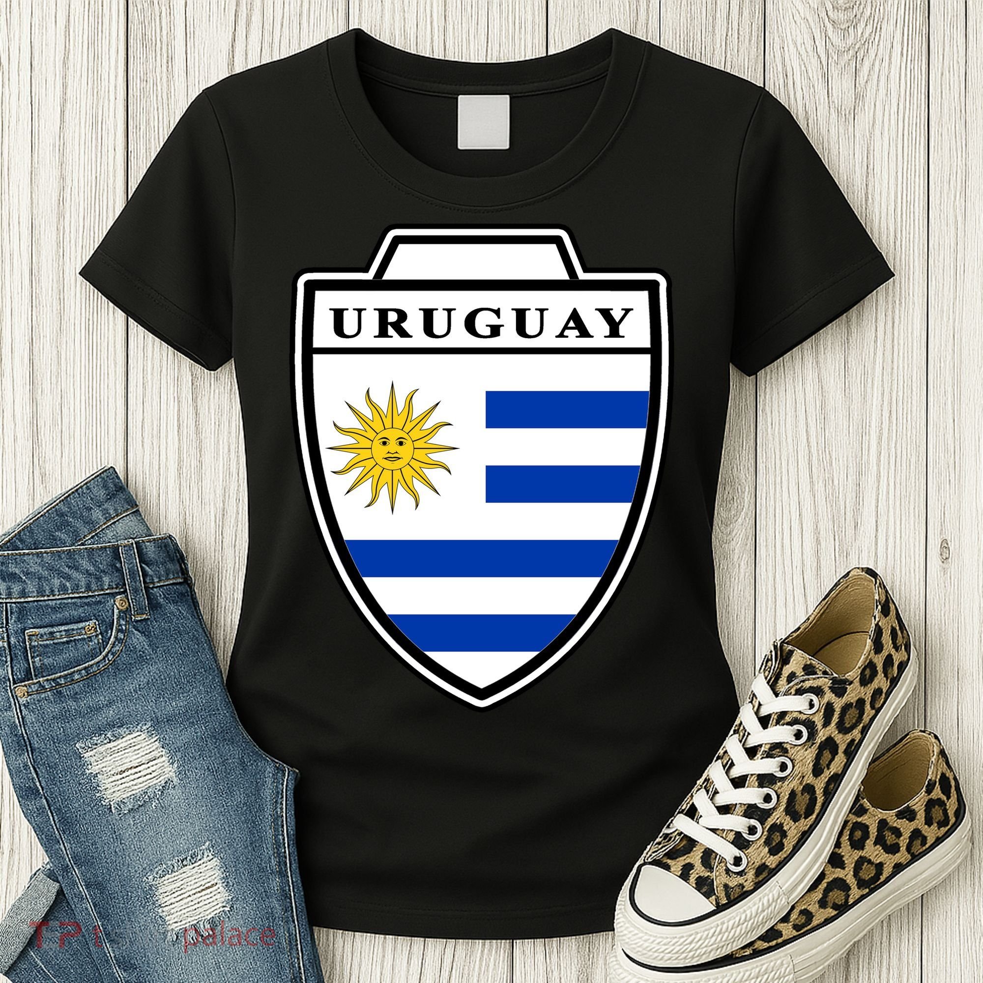 Uruguay Country Soccer Crest Women's T-Shirt