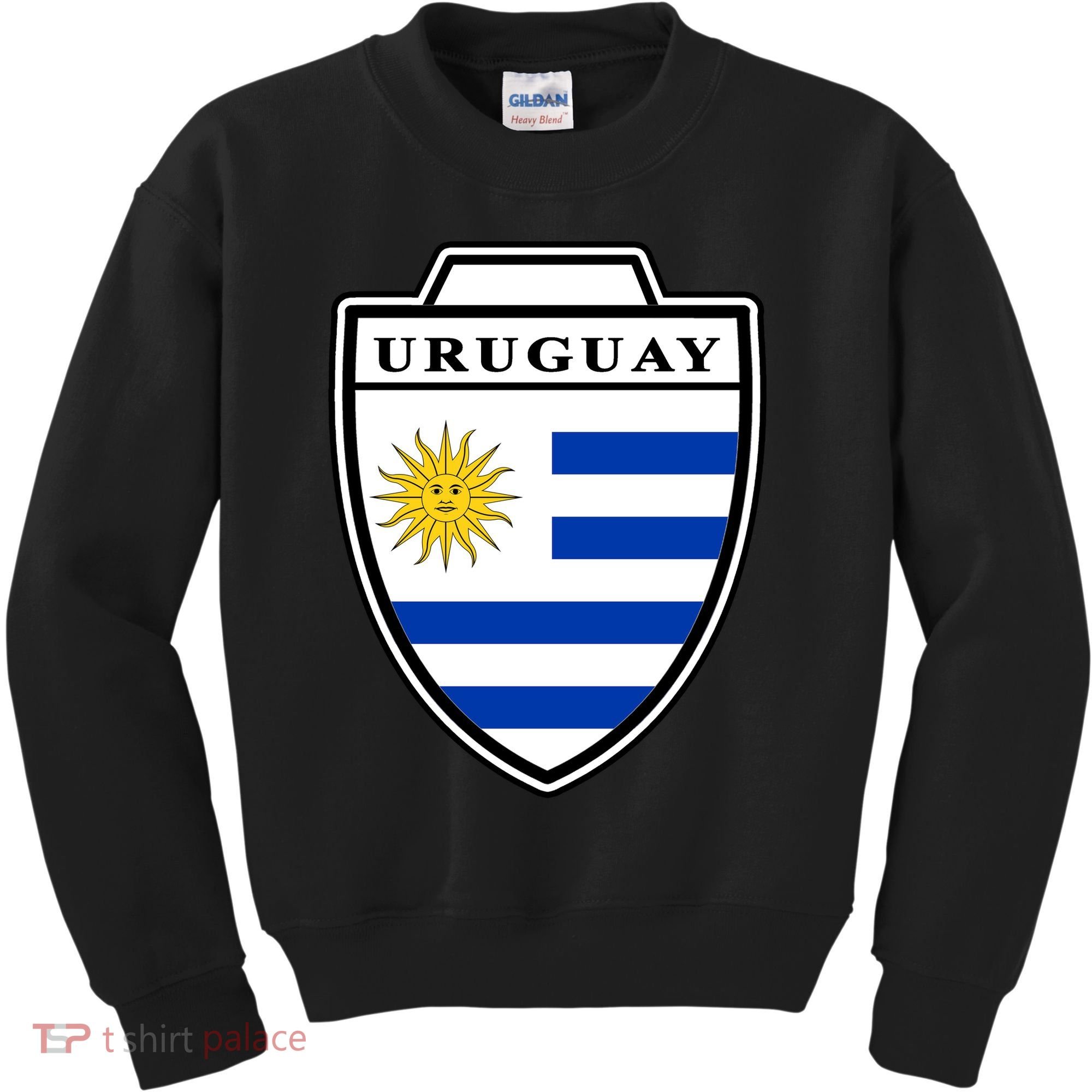 Uruguay Country Soccer Crest Kids Sweatshirt
