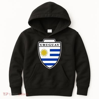 Uruguay Country Soccer Crest Kids Hoodie