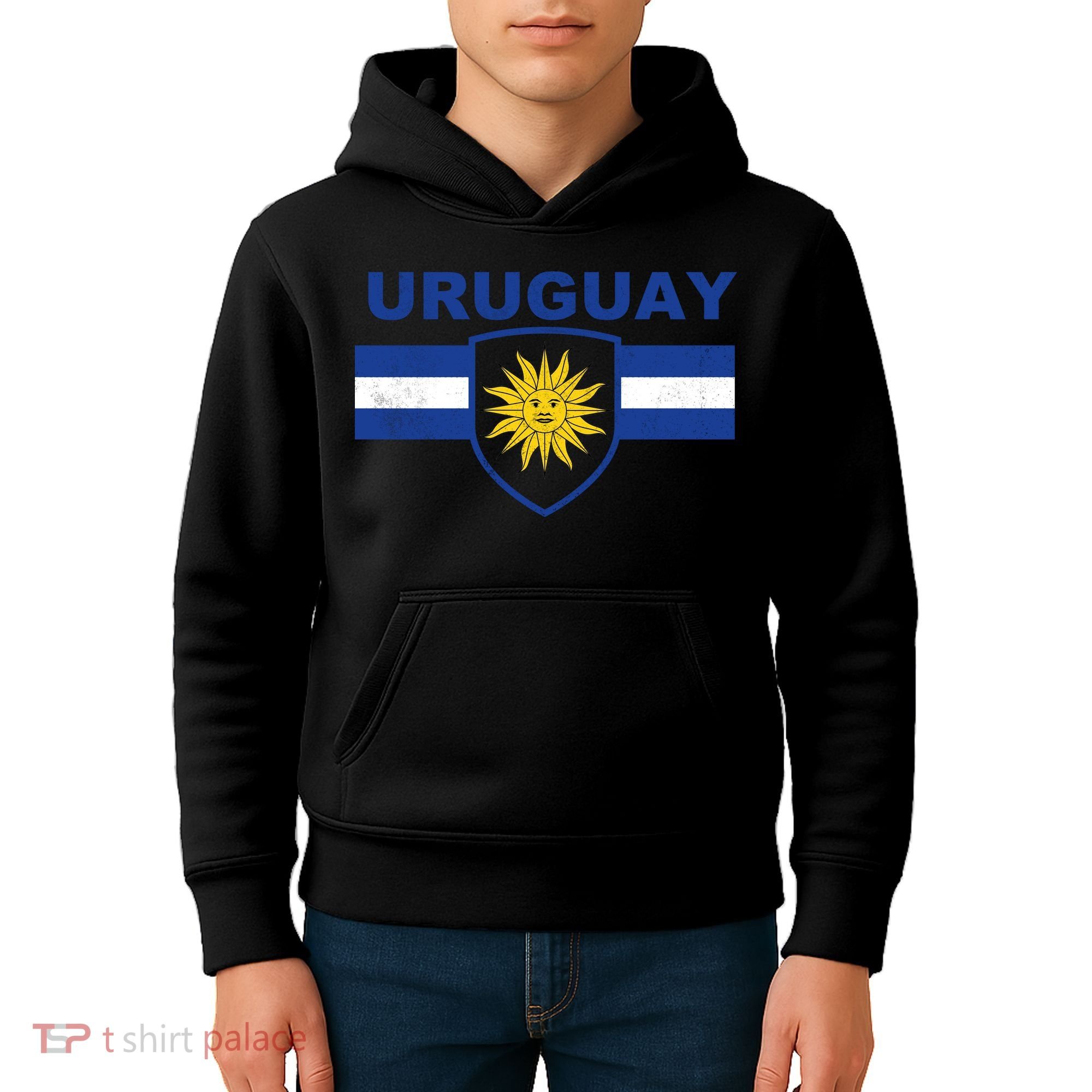 Uruguay shield style Kids Hoodie