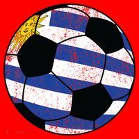Uruguay soccer ball Santa Hat thumb 1
