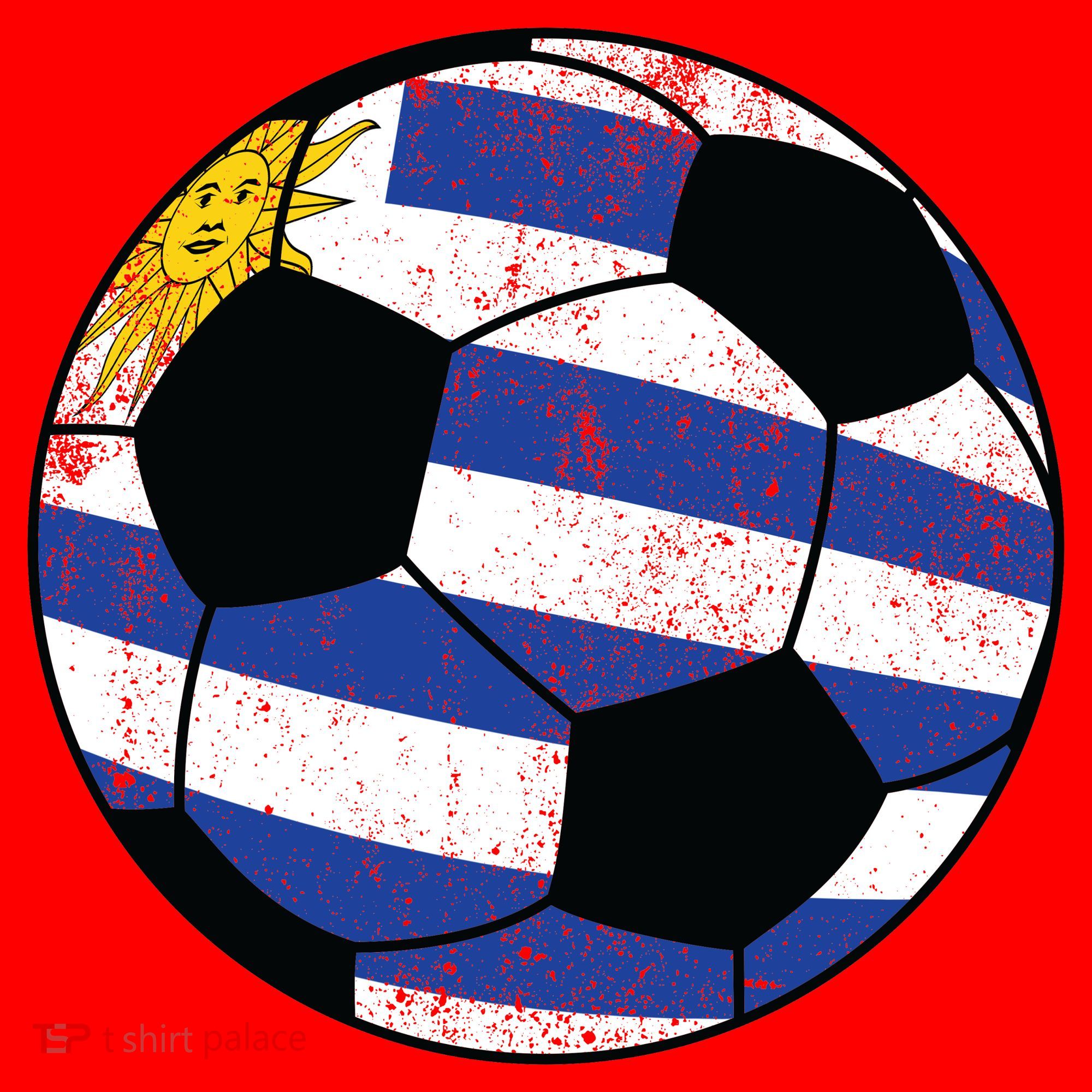 Uruguay soccer ball Santa Hat