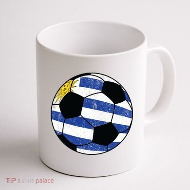 Uruguay soccer ball Coffee Mug back