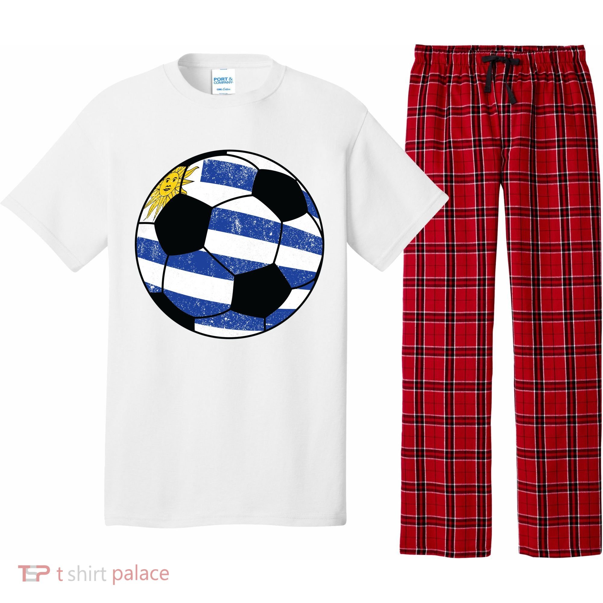 Uruguay soccer ball Pajama Set