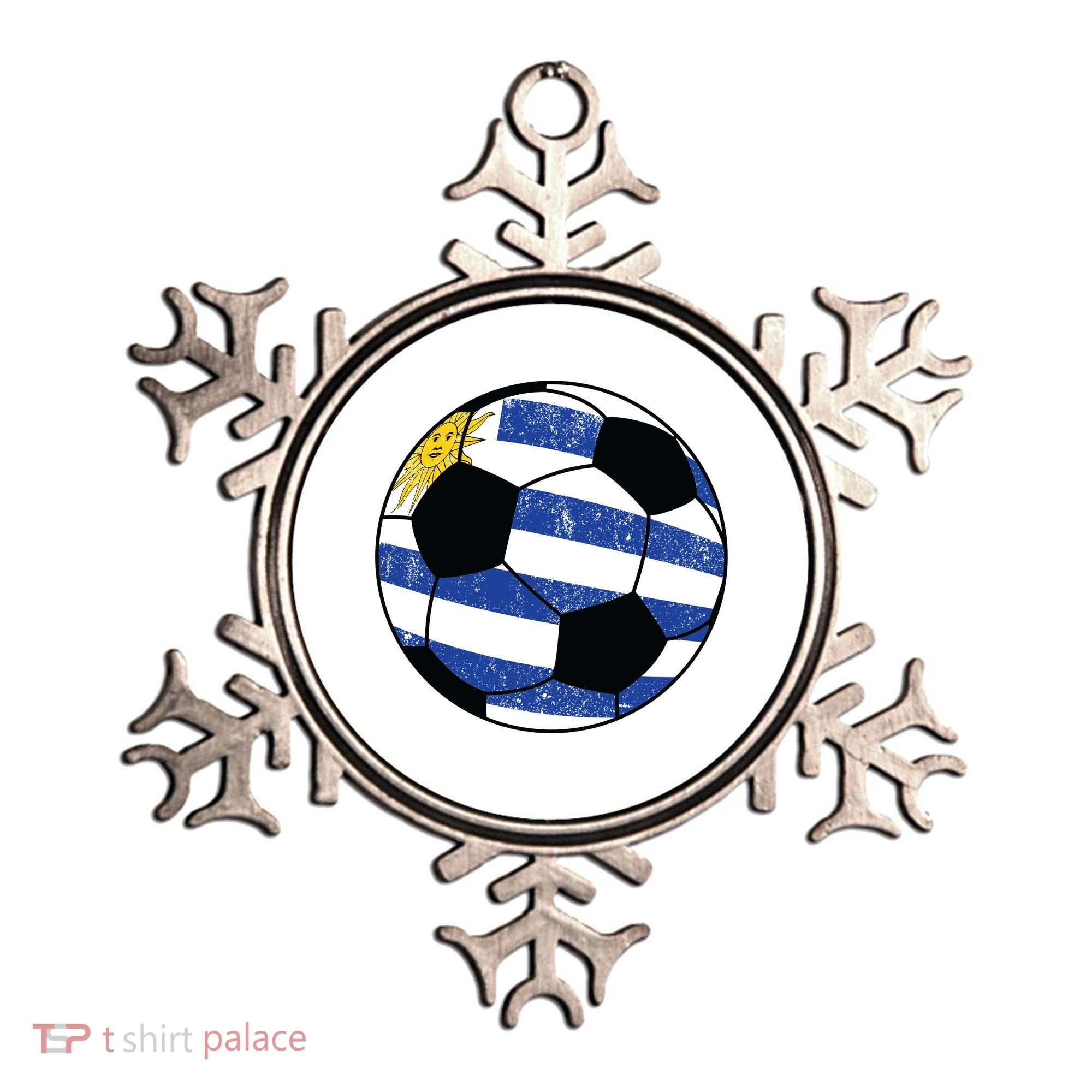 Uruguay soccer ball Ornament