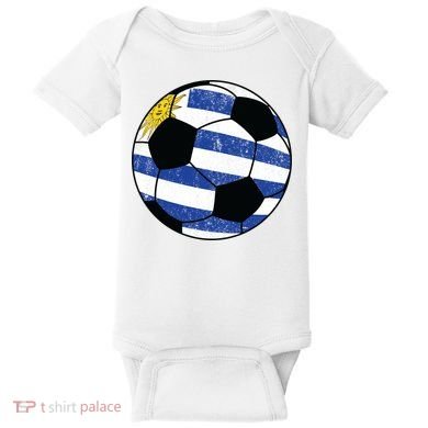 Uruguay soccer ball Baby Bodysuit