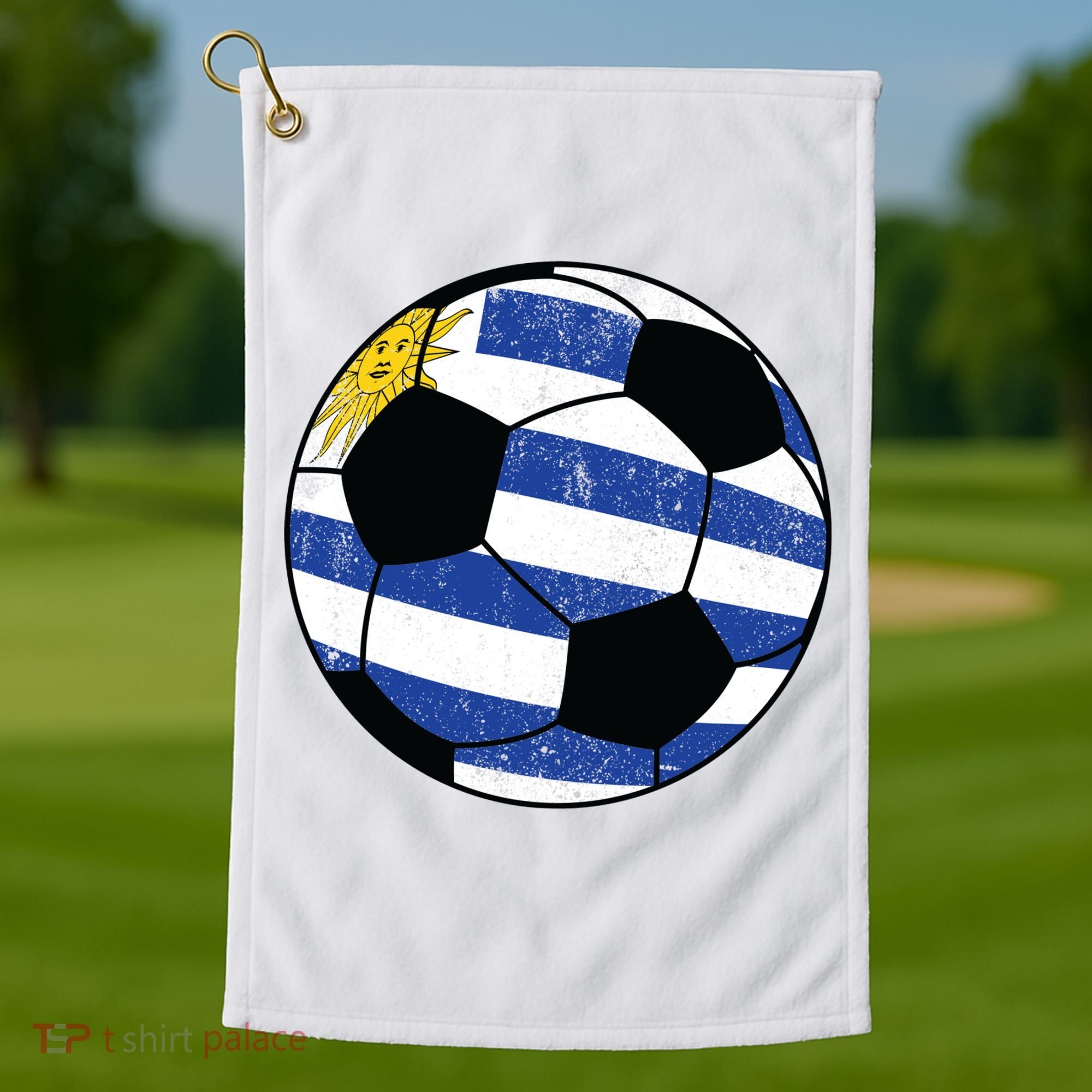 Uruguay soccer ball Golf Towel