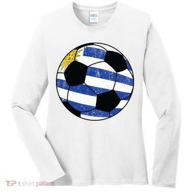 Uruguay soccer ball Women's Long Sleeve Shirt