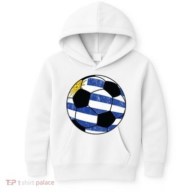 Uruguay soccer ball Kids Hoodie
