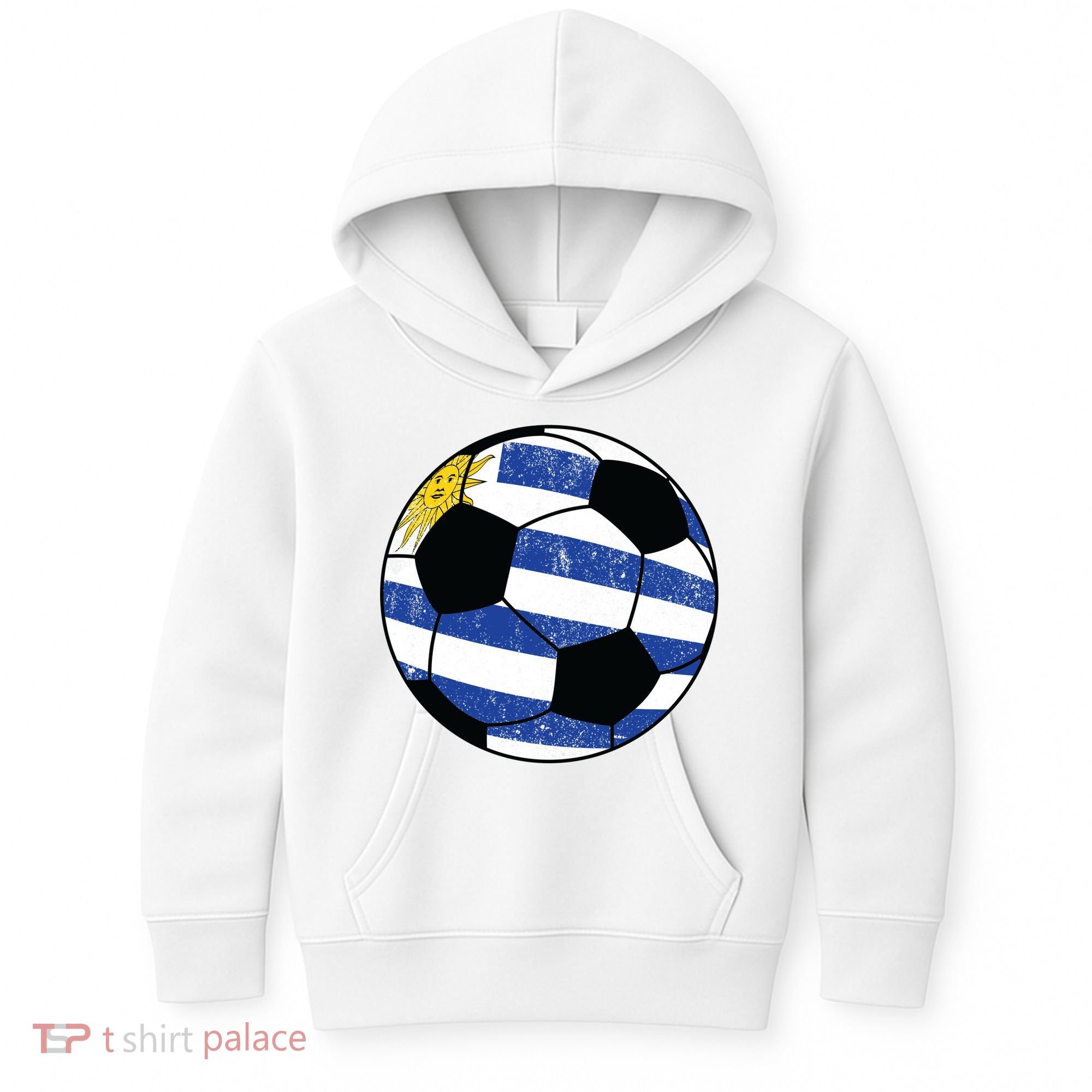 Uruguay soccer ball Kids Hoodie