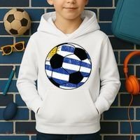 Uruguay soccer ball Kids Hoodie thumb 2