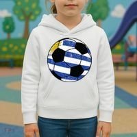 Uruguay soccer ball Kids Hoodie thumb 3