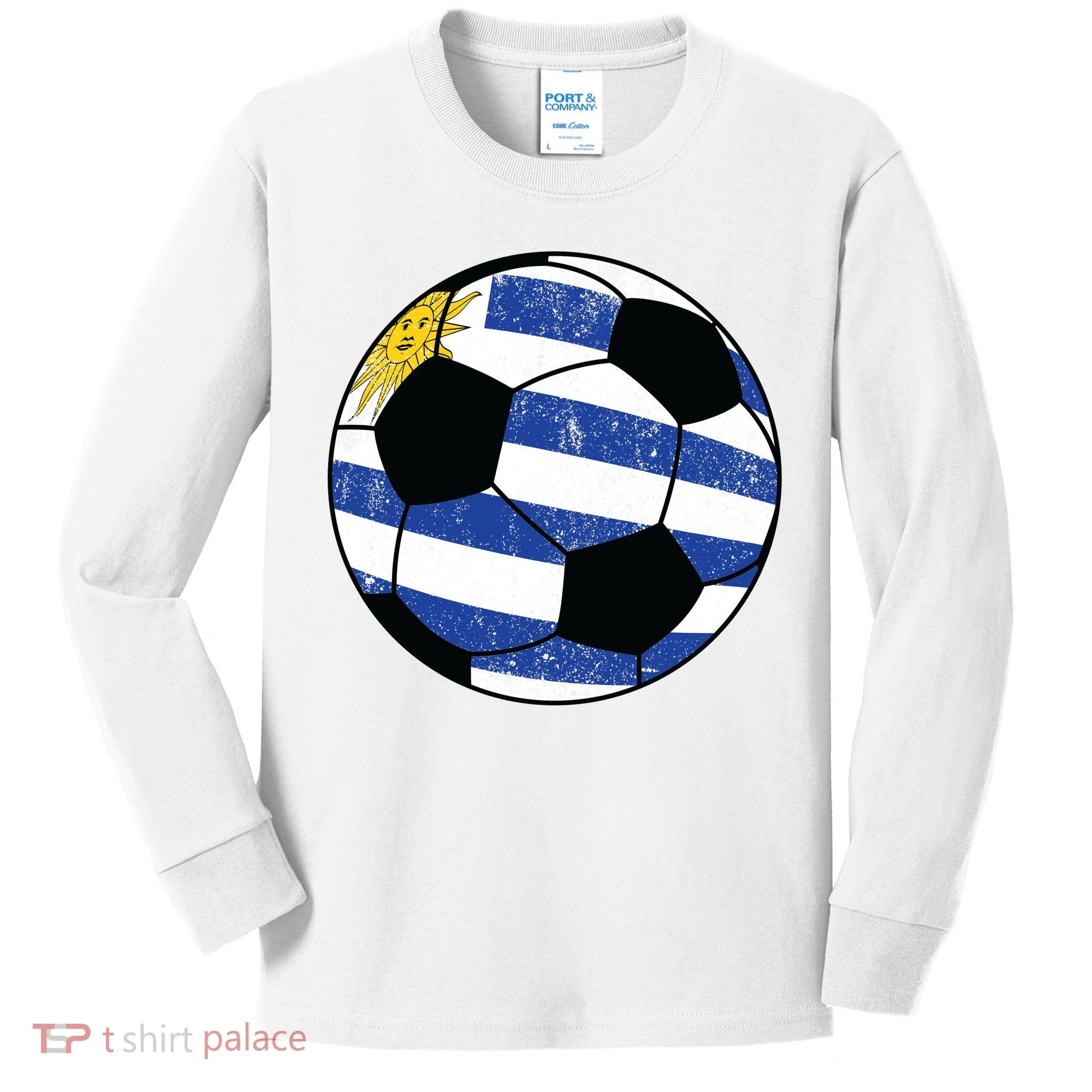 Uruguay soccer ball Kids Long Sleeve Shirt