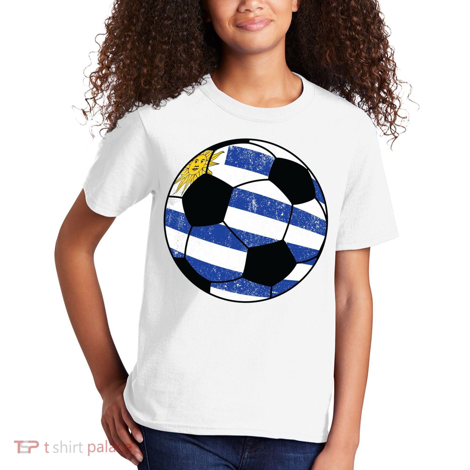 Uruguay soccer ball Kids T-Shirt