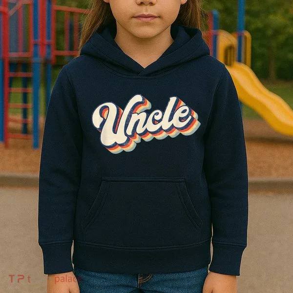 Uncle Retro Vintage Gift Uncle Kids Hoodie