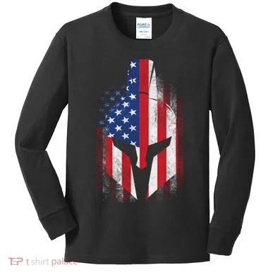 US American Spartan Kids Long Sleeve Shirt