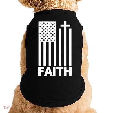 US Christian Cross Flag Faith Doggie Tank