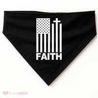 US Christian Cross Flag Faith USA-Made Doggie Bandana thumb 0