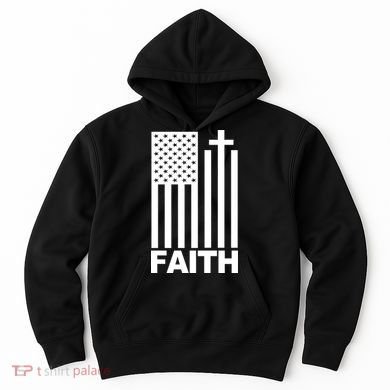 US Christian Cross Flag Faith Hoodie