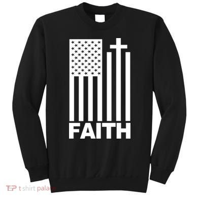 US Christian Cross Flag Faith Sweatshirt