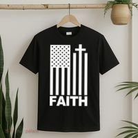US Christian Cross Flag Faith T-Shirt thumb 2