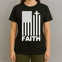 US Christian Cross Flag Faith T-Shirt thumb 4