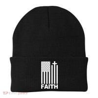 US Christian Cross Flag Faith Beanie thumb 0