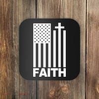 US Christian Cross Flag Faith Coaster thumb 0