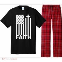 US Christian Cross Flag Faith Pajama Set thumb 0