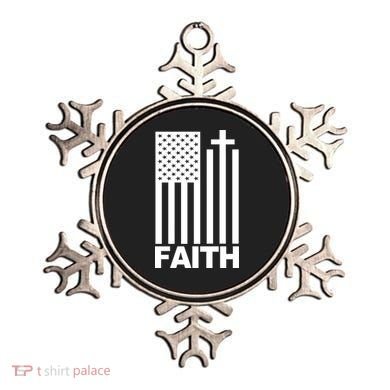 US Christian Cross Flag Faith Ornament