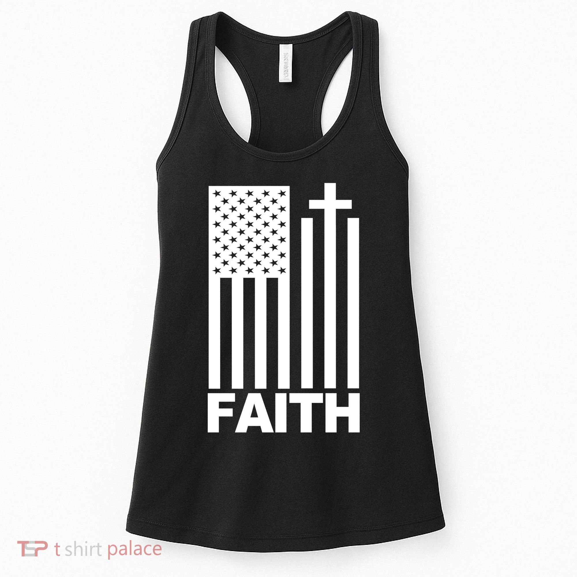 US Christian Cross Flag Faith Women's Tank Top