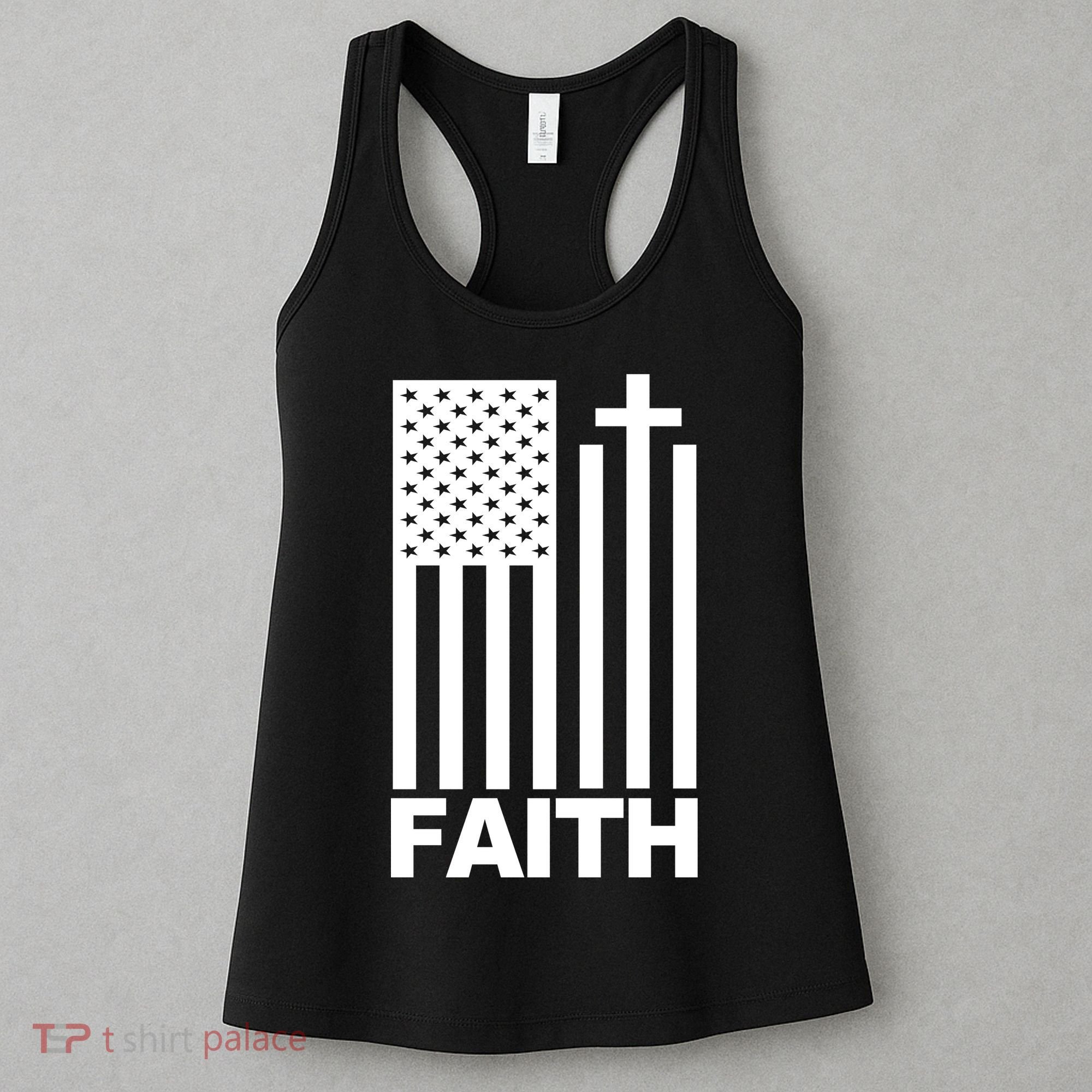 US Christian Cross Flag Faith Women's Tank Top