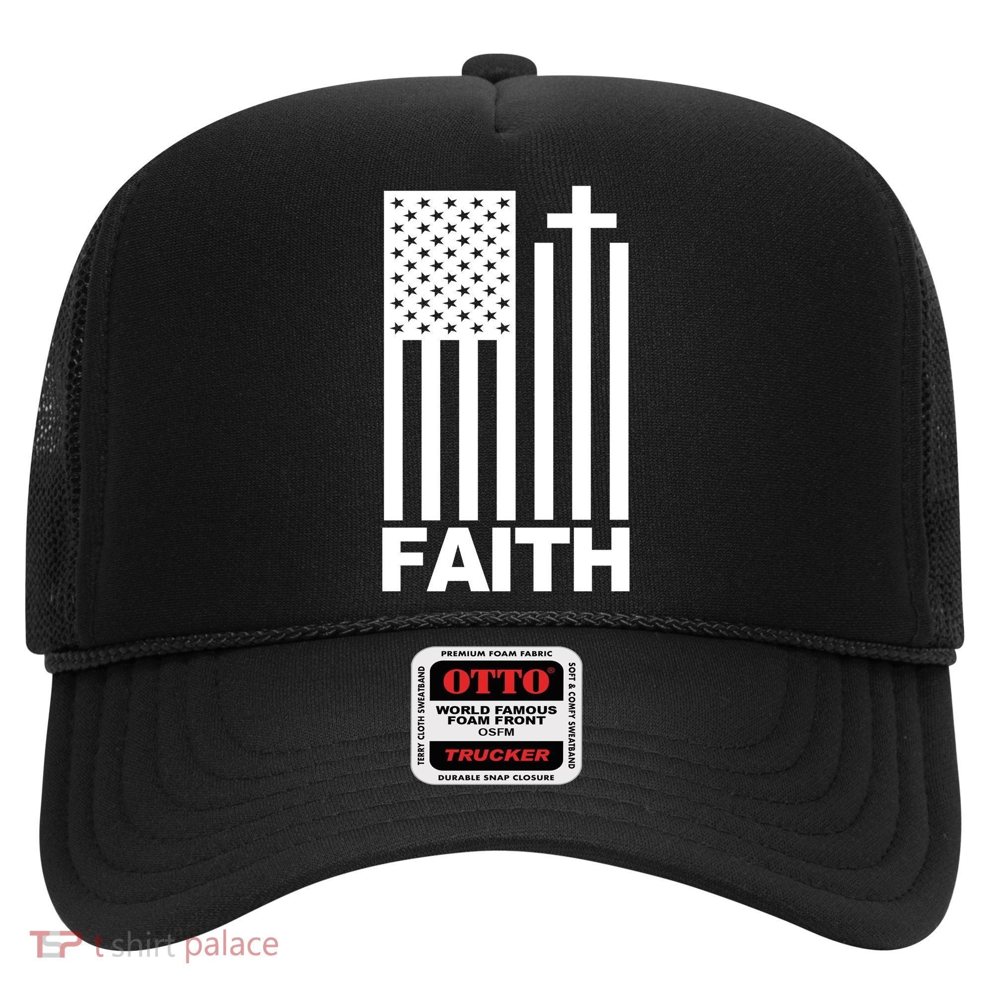 US Christian Cross Flag Faith Hat
