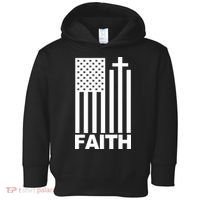 US Christian Cross Flag Faith Toddler Hoodie thumb 0