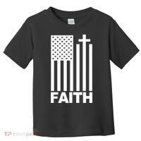 US Christian Cross Flag Faith Toddler T-Shirt thumb 0