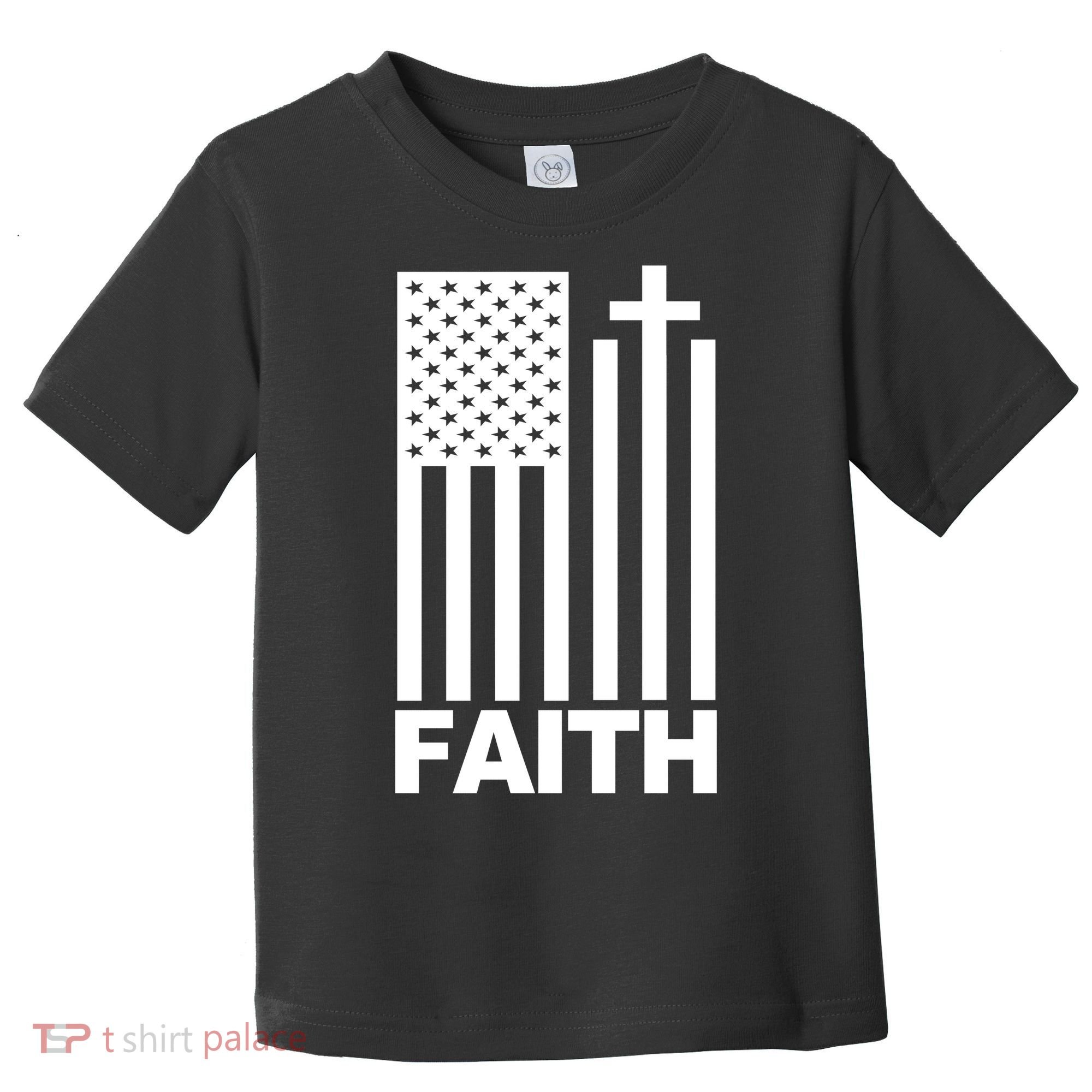 US Christian Cross Flag Faith Toddler T-Shirt