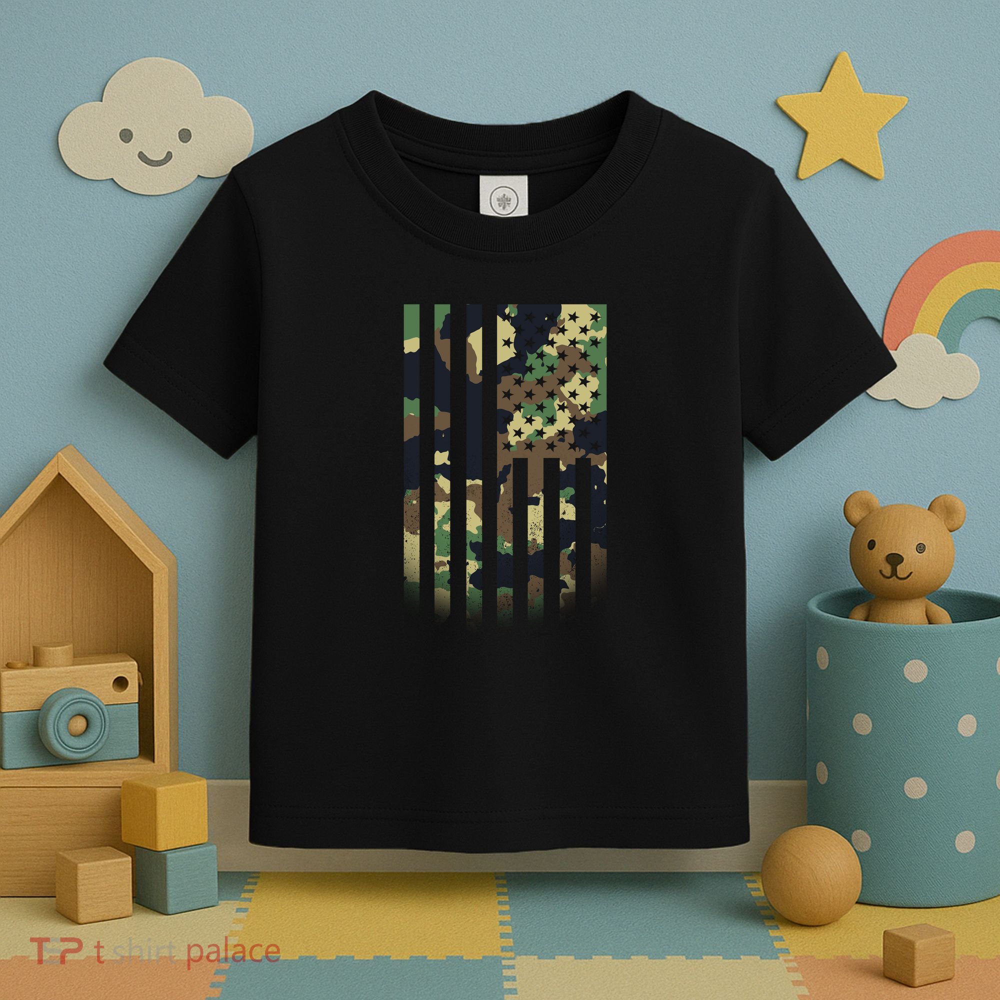 US flag military  Toddler T-Shirt