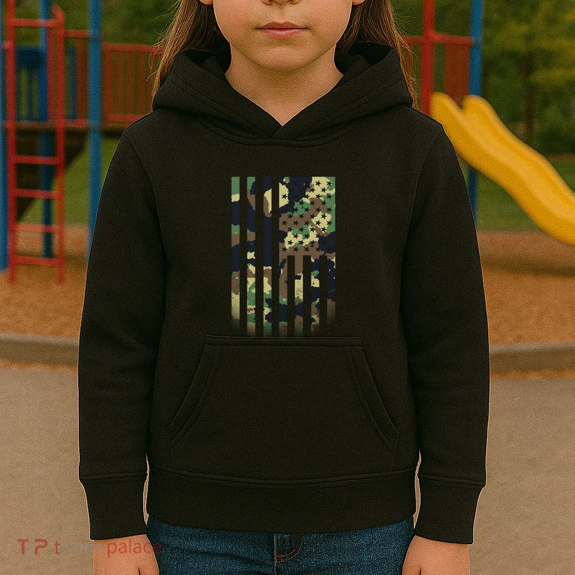 US flag military  Kids Hoodie